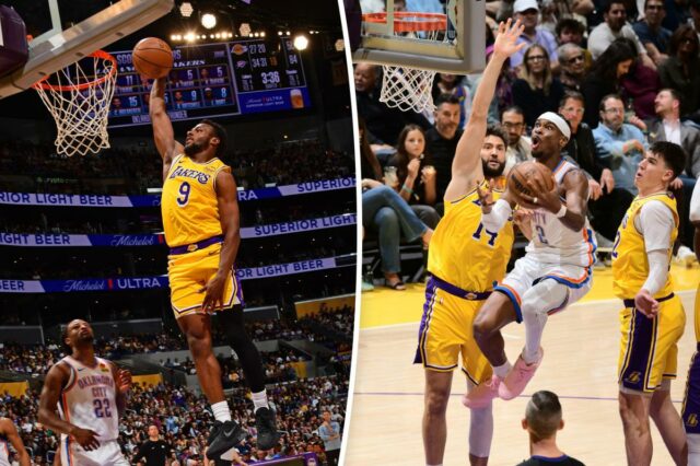 Lakers esgotados caem para o Thunder, melhor da liga, pela Lakers esgotados caem para o Thunder, melhor da liga, pela terceira derrota consecutiva