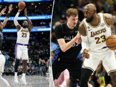 Lakers permanecendo atento à carga de trabalho de LeBron, mesmo com Dončić e Reaves afastados Lakers permanecendo atento à carga de trabalho de LeBron, mesmo com Dončić e Reaves afastados