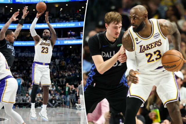 Lakers permanecendo atento à carga de trabalho de LeBron, mesmo Lakers permanecendo atento à carga de trabalho de LeBron, mesmo com Dončić e Reaves afastados
