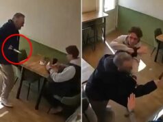Lanchonete esfaqueada enquanto comia em um café, CCTV aterrorizante se torna viral Lanchonete esfaqueada enquanto comia em um café, CCTV aterrorizante se torna viral