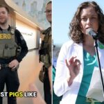 Os agentes do ICE sorriram e se afastaram do confronto.