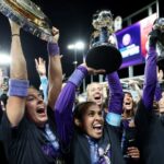 KANSAS CITY, MISSOURI - NOVEMBER 23:  Orlando Pride players celebrate after defeating the Washington Spirit 1-0 in the NWSL 2024 Championship Game at CPKC Stadium on November 23, 2024 in Kansas City, Missouri. (Photo by Jamie Squire/Getty Images)
