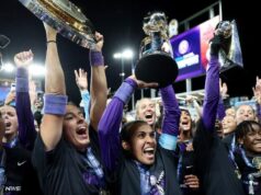 Liga Nacional de Futebol Feminino recruta novos chefes de negócios e marketing KANSAS CITY, MISSOURI - NOVEMBER 23: Orlando Pride players celebrate after defeating the Washington Spirit 1-0 in the NWSL 2024 Championship Game at CPKC Stadium on November 23, 2024 in Kansas City, Missouri. (Photo by Jamie Squire/Getty Images)