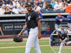 Luis Gil se prepara para retornar à MLB enquanto busca responder às principais perguntas dos Yankees O arremessador dos Yankees, Luis Gil # 81, sai do monte após ser retirado do jogo na 3ª entrada.