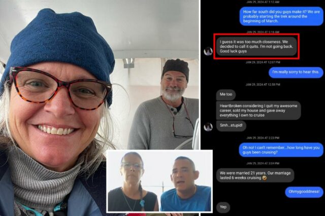 Lynette Hooker disse a uma amiga que estava com medo de passear de barco com o marido em mensagens assustadoras enviadas após o casal se separar brevemente: 'Não vou voltar'
