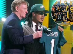 Makai Lemon estava ao telefone com Steelers enquanto os Eagles negociavam por ele em um momento selvagem do draft da NFL O recebedor do Southern California Trojans, Makai Lemon, é selecionado pelo Philadelphia Eagles como a escolha número 20 durante o Draft de 2026 da NFL no Acrisure Stadium.