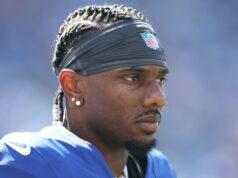 Malik Nabers questiona gigantes pela escolha de Arvell Reese no draft da NFL New York Giants wide receiver Malik Nabers against Los Angeles Chargers