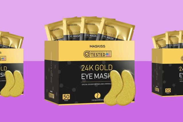 máscaras de olho de ouro