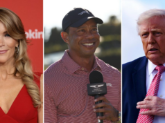 Megyn Kelly critica Tiger Woods por ligar para Donald Trump em meio à prisão por DUI GettyImages-2200915766 Donald Trump e Tiger Woods