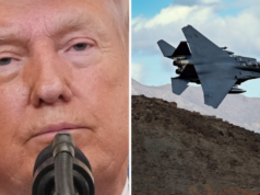 Membro da tripulação desaparecido após avião de combate dos EUA cair sobre o Irã Um F-15E como este foi abatido sobre o Irão.