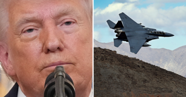 Membro da tripulação desaparecido após avião de combate dos EUA Um F-15E como este foi abatido sobre o Irão.