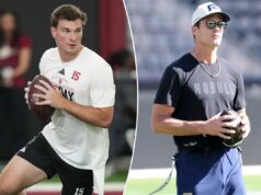 Mensagem pré-rascunho de Tom Brady para Fernando Mendoza antes de se tornar QB da franquia dos Raiders O quarterback do Indiana, Fernando Mendoza, tenta lançar um passe durante o dia profissional de futebol americano da NFL, quarta-feira, 1º de abril de 2026, em Bloomington, Indiana.