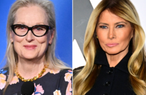 Meryl Streep chama a atenção de Melania Trump para a moda e a ‘desestabilização’ das mulheres no poder: ‘Elas têm que desnudar os braços na TV enquanto os homens estão cobertos de terno’ Meryl Streep chama a atenção de Melania Trump para a moda e a 'desestabilização' das mulheres no poder: 'Elas têm que desnudar os braços na TV enquanto os homens estão cobertos de terno'
