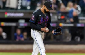 Mets espera que ‘pequenos ajustes’ tirem Devin Williams do funk inicial O arremessador do New York Mets, Devin Williams (38), reage na nona entrada contra o Minnesota Twins no Citi Field, quinta-feira, 23 de abril de 2026.