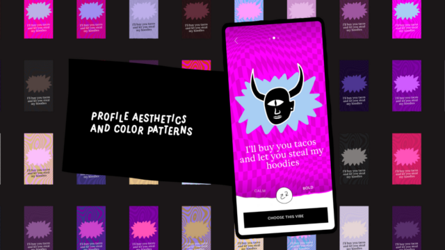 Capturas de tela do novo redesenho do aplicativo Pure em um fundo preto.