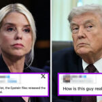 Tweet mostrando um meme de policiais do LAPD prendendo uma pessoa vestida como a Estátua da Liberdade durante um protesto