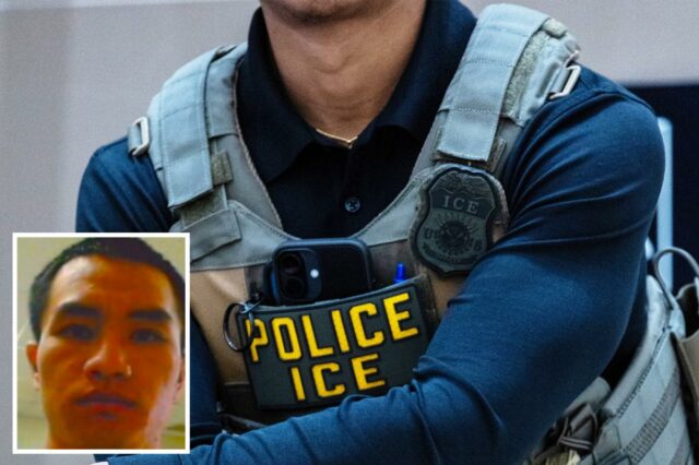 Migrante ilegal fugitivo com longa ficha criminal bate em agente do ICE com veículo
