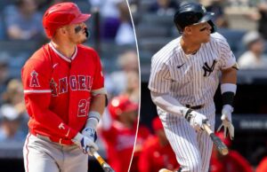 Mike Trout e Aaron Judge fazem um show de poder ‘irreal’ Mike Trout marca um home run solo na sétima entrada da derrota dos Yankees por 11-4 para os Angels em 16 de abril de 2026 no Stadium.