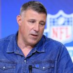 Dianna Russini e o técnico do New England Patriots, Mike Vrabel (Getty Images)