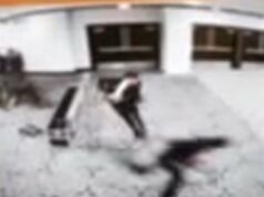 Momento do suposto atirador apressou a segurança antes de abrir fogo Momento do suposto atirador apressou a segurança antes de abrir fogo