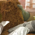 Monstro de tabaco ilícito descoberto em mala