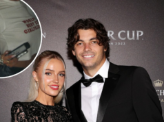 Morgan Riddle usa camiseta de ‘ex-namorada’ em meio à separação de Taylor Fritz GettyImages-1694727426 Morgan Riddle Taylor Fritz