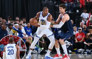 Na vitória dos Warriors, Al Horford fez ‘uma das coisas mais difíceis do esporte’ Al Horford segura a bola durante o jogo contra o LA Clippers.