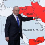 Netanyahu ao lado do mapa do Oriente Médio: 'Nós os estrangulamos e temos mais o que fazer'