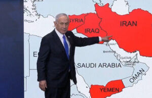 Netanyahu ao lado do mapa do Oriente Médio: ‘Nós os estrangulamos e temos mais o que fazer’ Netanyahu ao lado do mapa do Oriente Médio: 'Nós os estrangulamos e temos mais o que fazer'