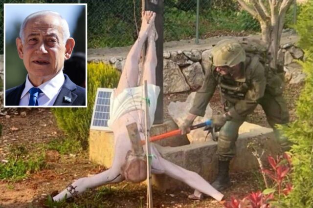Netanyahu promete disciplina ‘dura’ para soldado das FDI pego destruindo estátua de Jesus no Líbano
