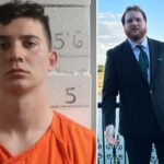 Mugshot de Nolan Engel, um noivo de 22 anos acusado de matar seu amigo a tiros em uma despedida de solteiro.