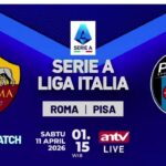 Nonton Gratuito da ANTV! Duelo Sengit Serie A AS Roma x Pisa, Siapa Bakal Berjaya?