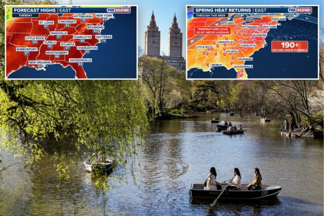 Nova York pode ver calor recorde esta semana, com temperaturas Nova York pode ver calor recorde esta semana, com temperaturas mais de 30 graus acima da média