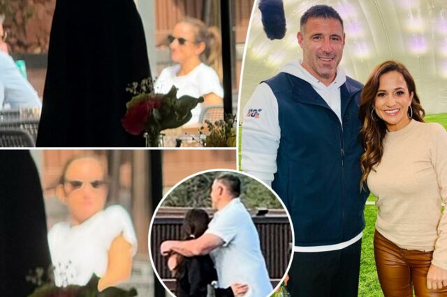 Novas fotos mostram Dianna Russini e Mike Vrabel tomando café da manhã ‘sozinhos’ no resort do Arizona
