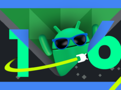 O Android 16 está cheio de pequenas mudanças que não quero perder – elas cresceram para mim Logotipo do Android 16 no telefone Android mostrando aplicativos