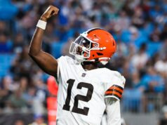 O Cleveland Browns precisa atingir o ouro com a 6ª escolha no Draft da NFL Ohio State WR Carnell Tate