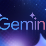 Um fundo azul claro com ícones coloridos de Gêmeos.