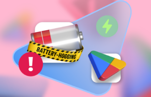 O Google encontrou uma nova maneira de envergonhar aplicativos que consomem muita bateria antes mesmo de você instalá-los Um Pixel 8 com o app de bateria aberto apoiado na borda de uma mesa cinza