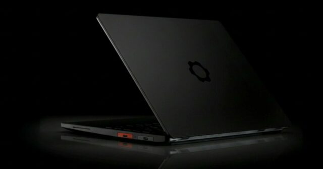 Framework Laptop 13 Pro visto em uma foto discreta