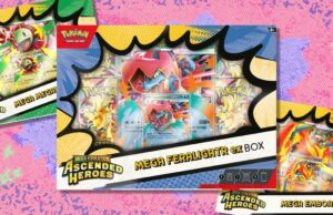 O Pokémon TCG Ascended Heroes Mega Feraligatr ex Box está disponível para pré-encomenda por menos de valor de mercado O Pokémon TCG Ascended Heroes Mega Feraligatr ex Box está disponível para pré-encomenda por menos de valor de mercado