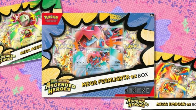 O Pokémon TCG Ascended Heroes Mega Feraligatr ex Box está disponível para pré-encomenda por menos de valor de mercado
