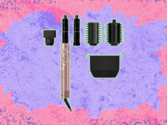 O Shark FlexStyle é nosso idiota favorito do Dyson Airwrap e está com desconto de US $ 160 na Amazon agora Sistema de modelagem e secagem de ar Shark FlexStyle, escova poderosa para secador de cabelo e multiestilizador com modeladores automáticos, acessório concentrador e bolsa de armazenamento, Blossom Bliss, HD432RS