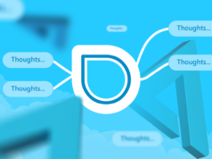 O aplicativo de mapeamento mental que finalmente organizou meus pensamentos caóticos Uma mesa com laptop e outros itens de escritório, com o logotipo NotebookLM no centro.