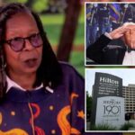 O apresentador de 'The View', Whoopie Goldberg, diz a Trump para construir seu próprio hotel com salão de baile após o tiroteio no WHCD
