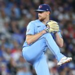 Eric Lauer #56 of the Toronto Blue Jays