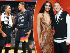 O conselho simples de DeWanna Bonner para casais da WNBA enquanto Paige Bueckers-Azzi Fudd questiona o redemoinho: ‘Preferência pessoal’ Alyssa Thomas #25 e DeWanna Bonner #14 do Phoenix Mercury sorriem após o jogo contra o Minnesota Lynx durante o jogo 3 das semifinais da WNBA em 26 de setembro de 2025 na PHX Arena.