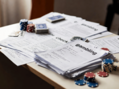 O consultor insta o Reino Unido a interromper as verificações de risco de jogo até que os dados do piloto sejam publicados O consultor insta o Reino Unido a interromper as verificações de risco de jogo até que os dados do piloto sejam publicados. O risco financeiro do jogo no Reino Unido verifica a papelada com fichas de cassino na mesa, ilustrando o debate político sobre verificações de acessibilidade