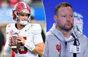O coordenador defensivo de Indiana rebate a ‘má opinião’ de Ty Simpson, repreende os fãs do Alabama Espera-se que Ty Simpson seja um dos primeiros zagueiros escolhidos no Draft de 2026 da NFL.