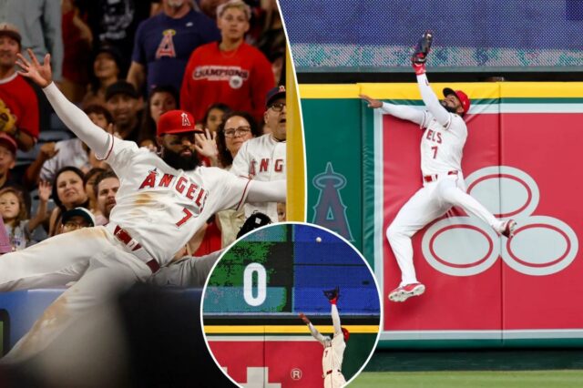 O defensor externo dos Angels, Jo Adell, rouba três home O defensor externo dos Angels, Jo Adell, rouba três home runs na vitória por 1 a 0 sobre os Mariners: 'O melhor jogo defensivo que já vi'