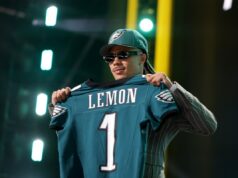 O destino de AJ Brown selado após o grande draft day trade dos Eagles Philadelphia Eagles first-round pick Makai Lemon